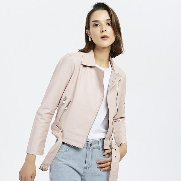 women's leather & faux slim motorcycle biker jackets women autumn short zipper pink jacket soft pu female black woman coats1
women's leather & faux slim motorcycle biker jackets women autumn short zipper pink jacket soft pu female black woman coats1