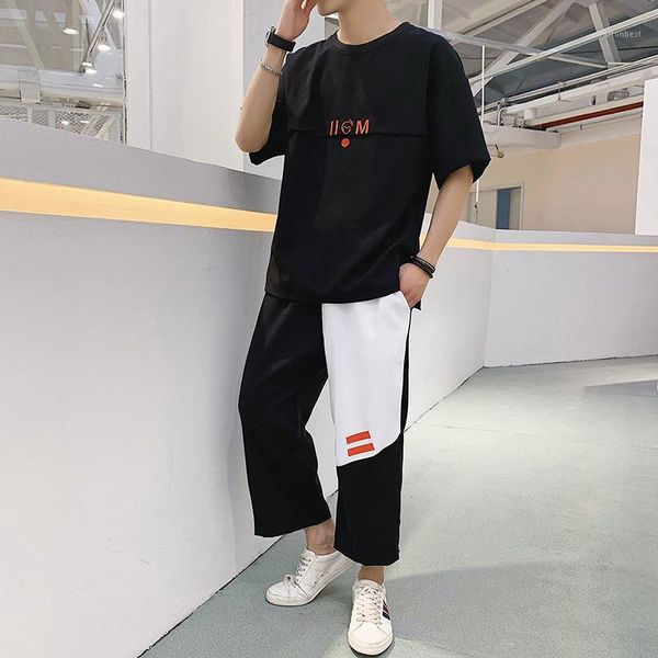 men's tracksuits short sleeve suit male linen-like handsome leisure seven t-shirt two-piece set1, Gray
men's tracksuits short sleeve suit male linen-like handsome leisure seven t-shirt two-piece set1, Gray