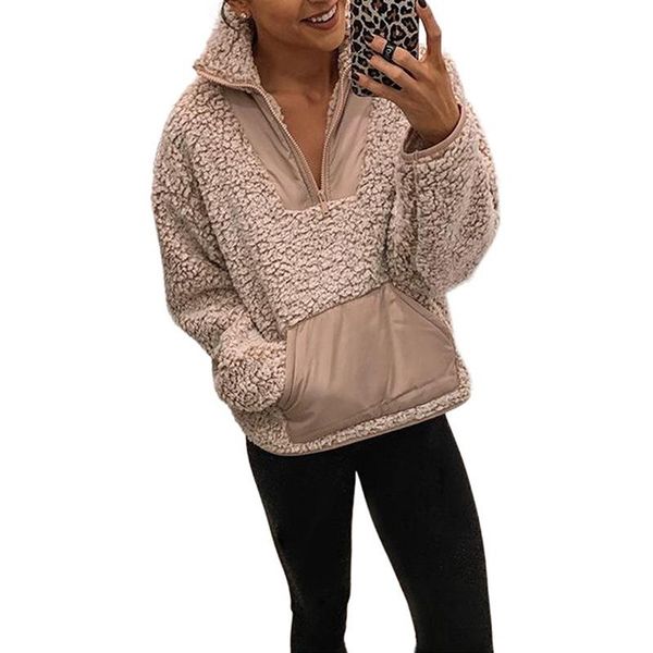 women's hoodies & sweatshirts fashion warm plush sweatshirt women autumn/winter solid color pullovers stitching zipper stand collar hoo, Black
women's hoodies & sweatshirts fashion warm plush sweatshirt women autumn/winter solid color pullovers stitching zipper stand collar hoo, Black