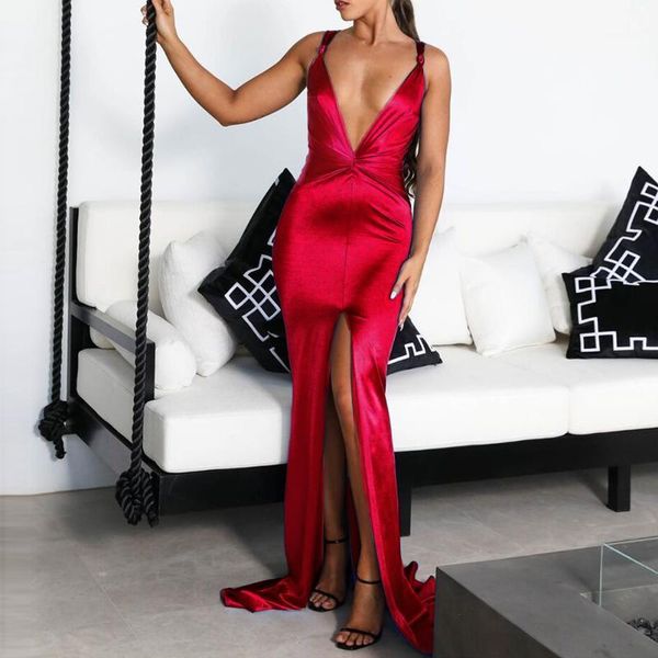casual dresses satin sheath maxi dress evening night gown sleeveless front slit deep v neck pleated floor length dress1, Black;gray
casual dresses satin sheath maxi dress evening night gown sleeveless front slit deep v neck pleated floor length dress1, Black;gray