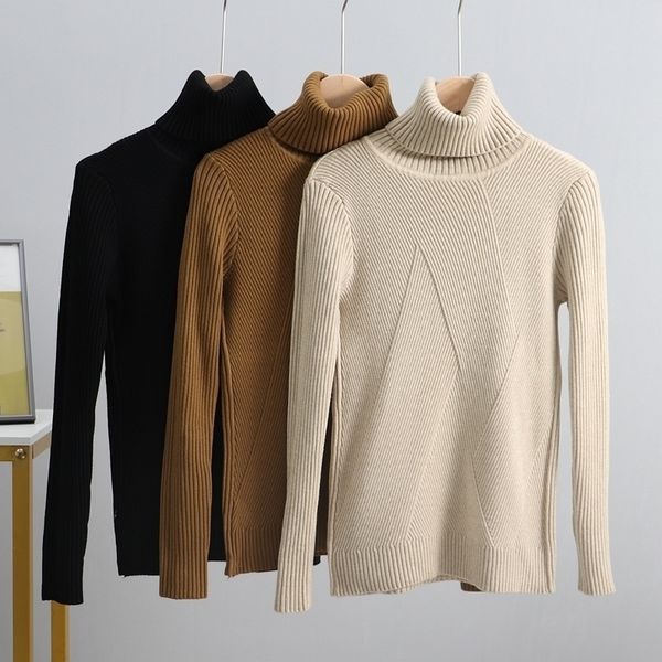 gigogou autumn winter turtleneck women sweater thick warm pullover jumper fashion rib knitted female sweater 201017, White;black
gigogou autumn winter turtleneck women sweater thick warm pullover jumper fashion rib knitted female sweater 201017, White;black