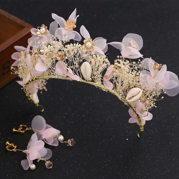 white/pink handmade love flower tiara with earrings floral bridal headbands shell wedding hair accessories jewelry headpiece, Golden;silver
white/pink handmade love flower tiara with earrings floral bridal headbands shell wedding hair accessories jewelry headpiece, Golden;silver