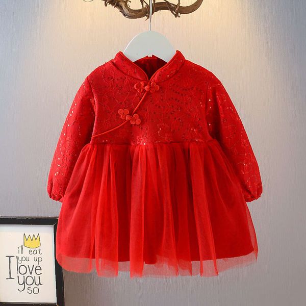 plush girls' cheongsam autumn and winter princs lace gauze foreign sle ftive new year drs, Red;yellow
plush girls' cheongsam autumn and winter princs lace gauze foreign sle ftive new year drs, Red;yellow