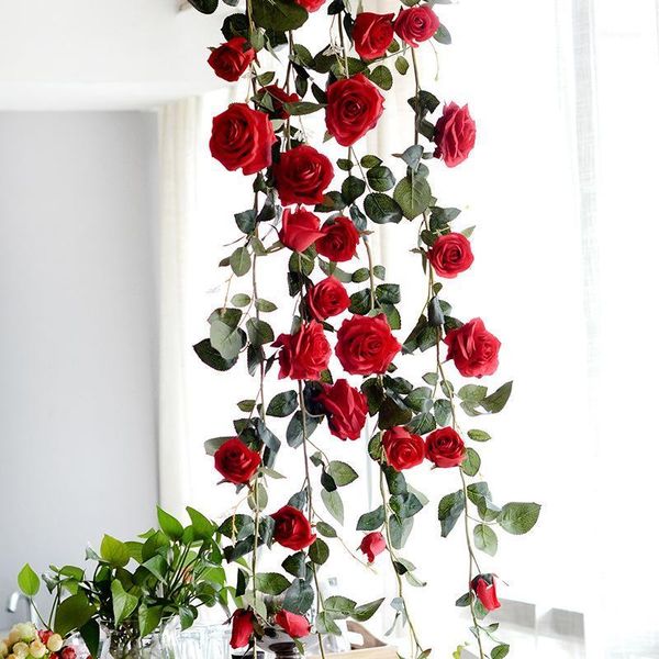 180cm artificial rose flower ivy vine wedding decor real touch silk flowers string with leaves for home hanging garland decor1
180cm artificial rose flower ivy vine wedding decor real touch silk flowers string with leaves for home hanging garland decor1