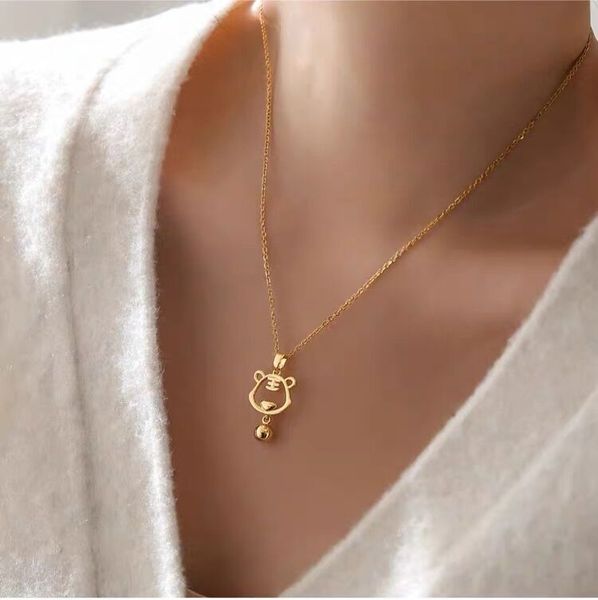 tiger necklace female stainless steel couple gold chain pendant jewelry on the neck gift for girlfriend accessories wholesale, Silver
tiger necklace female stainless steel couple gold chain pendant jewelry on the neck gift for girlfriend accessories wholesale, Silver