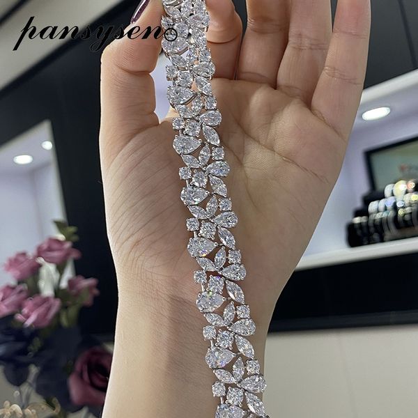 pansysen luxury 100% real 925 sterling silver created moissanite diamond charm bracelets bangle for women wholesale fine jewelryq0111, Black
pansysen luxury 100% real 925 sterling silver created moissanite diamond charm bracelets bangle for women wholesale fine jewelryq0111, Black