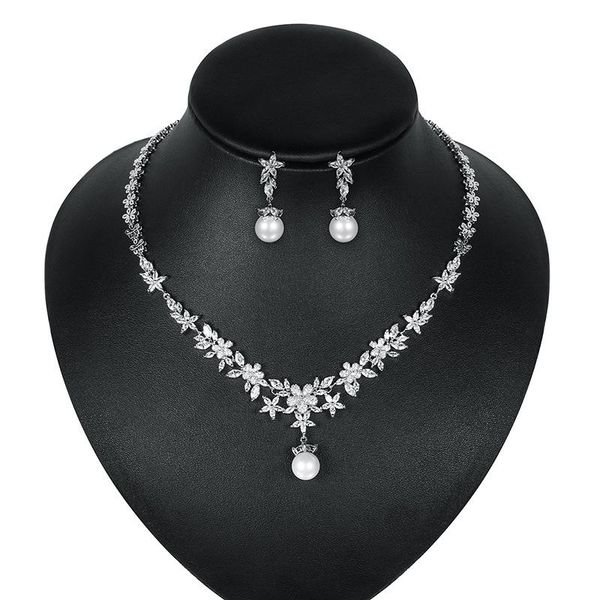 weimanjingdian brand cubic zirconia and shell pearl wedding jewelry set for bride or bridesmaid, Silver
weimanjingdian brand cubic zirconia and shell pearl wedding jewelry set for bride or bridesmaid, Silver