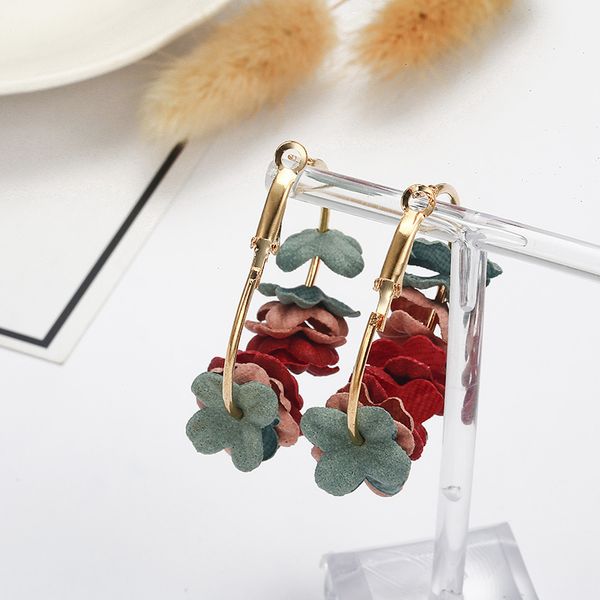 sexemara korean 2018 elegant fabric flower stud earrings bijoux sweety petal alloy ear circle big earrings charm for women, Golden
sexemara korean 2018 elegant fabric flower stud earrings bijoux sweety petal alloy ear circle big earrings charm for women, Golden
