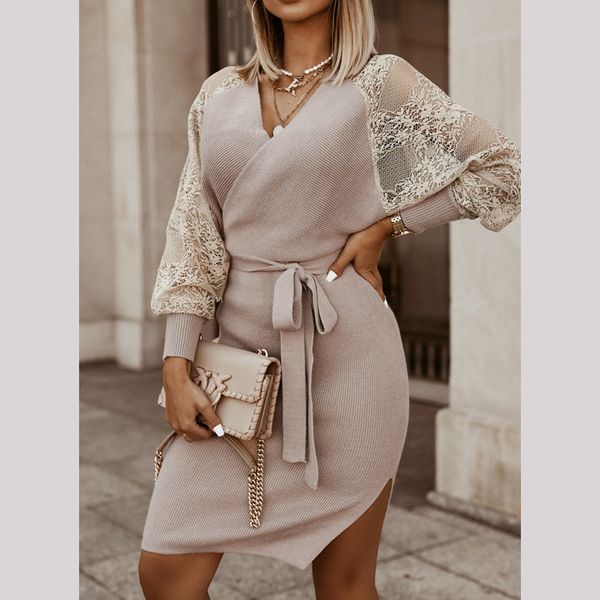 womens dress new arrival womens clothing lace wool knitted v neck dress autumn and winter new plus size, Black;gray
womens dress new arrival womens clothing lace wool knitted v neck dress autumn and winter new plus size, Black;gray