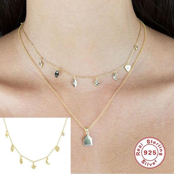 chains canner 100% real 925 sterling silver necklace for women moon stars pendant necklaces female jewelry gold color collares
chains canner 100% real 925 sterling silver necklace for women moon stars pendant necklaces female jewelry gold color collares