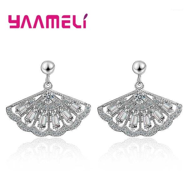 New Attractive Shell Pendant Women Crystal Wedding Earrings 925 Sterling Silver Clear CZ Conch Earrings For Sale1
New Attractive Shell Pendant Women Crystal Wedding Earrings 925 Sterling Silver Clear CZ Conch Earrings For Sale1