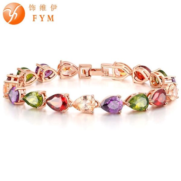 multicolor crystal rose gold color colorful bracelet zircon cz bracelets jewelry for women wedding, Golden;silver
multicolor crystal rose gold color colorful bracelet zircon cz bracelets jewelry for women wedding, Golden;silver