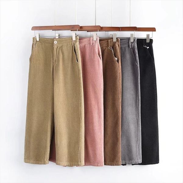 2019 slim thin cord corduroy high waist wide leg pants women high waist cotton retro wind loose straight casual pants, Black;white
2019 slim thin cord corduroy high waist wide leg pants women high waist cotton retro wind loose straight casual pants, Black;white