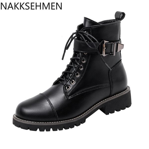 new style for autumn and winter short tube lace-up women's boots dark short boots platform motorcycle boots black plus velve 201116
new style for autumn and winter short tube lace-up women's boots dark short boots platform motorcycle boots black plus velve 201116