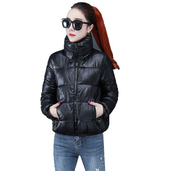 loose large size women's cotton padded 2021 new winter jacket short stand-up collar black glossy thick warm coat parkas 3xl k985
loose large size women's cotton padded 2021 new winter jacket short stand-up collar black glossy thick warm coat parkas 3xl k985