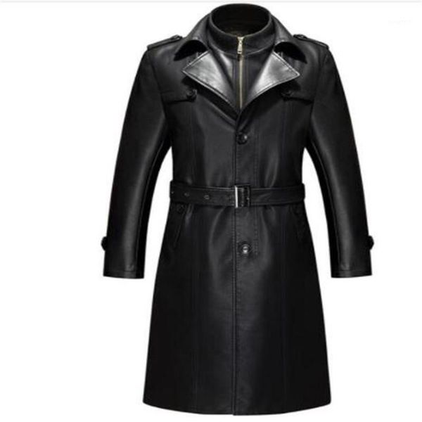 2019 new winter men's business casual windbreaker natural sheepskin slim plus velvet thick loose large size long leather jacket1, Black
2019 new winter men's business casual windbreaker natural sheepskin slim plus velvet thick loose large size long leather jacket1, Black