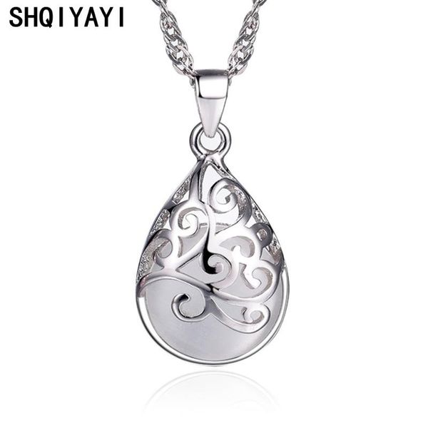 shqiyayi white pink stone water drop pendant necklaces for female ladies fashion jewelry womens accessories f06, Silver
shqiyayi white pink stone water drop pendant necklaces for female ladies fashion jewelry womens accessories f06, Silver
