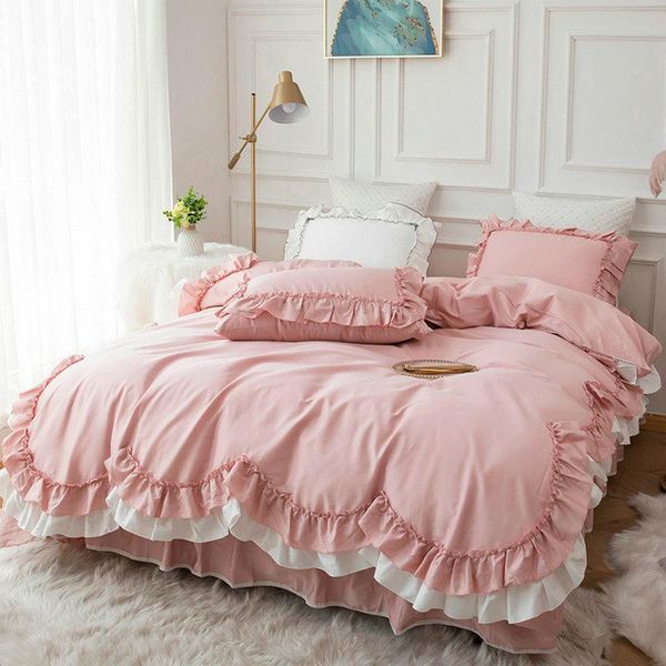 bedding sets korean set lotus leaf side 4pcs bed skirt quilt cover 4 season pure cotton princess wind sheet court style
bedding sets korean set lotus leaf side 4pcs bed skirt quilt cover 4 season pure cotton princess wind sheet court style