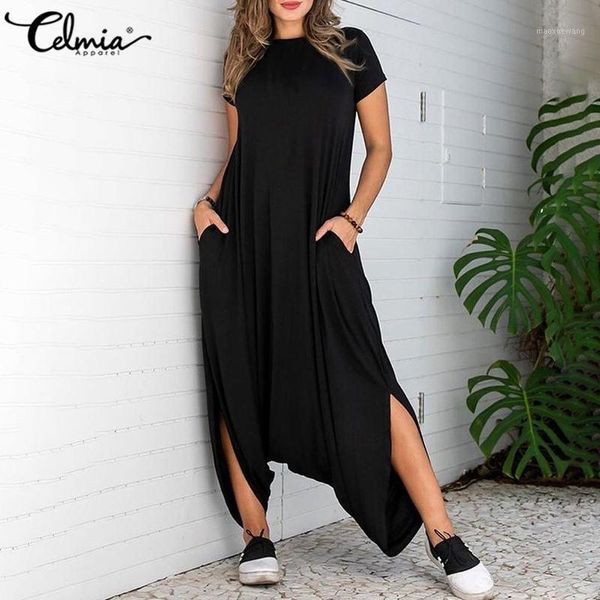 vintage women drop-crotch rompers 2020 celmia short sleeve asymmetrical jumpsuits long palazzo zipper casual solid playsuits 5xl1, Black;white
vintage women drop-crotch rompers 2020 celmia short sleeve asymmetrical jumpsuits long palazzo zipper casual solid playsuits 5xl1, Black;white