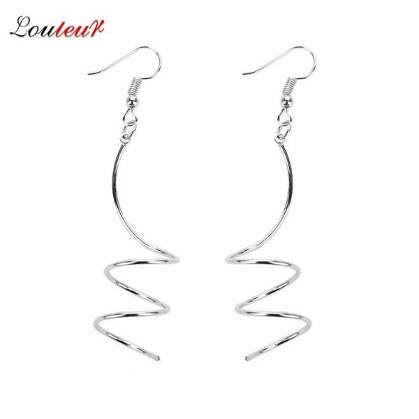 dangle & chandelier women simple spiral drop earrings lady girl earring charm jewelry silver color long for christmas gift
dangle & chandelier women simple spiral drop earrings lady girl earring charm jewelry silver color long for christmas gift
