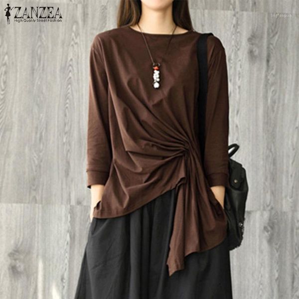 zanzea vintage women spring long sleeve pleated blouse shirts robe femme irregular hem blusas femininas solid tunic, White
zanzea vintage women spring long sleeve pleated blouse shirts robe femme irregular hem blusas femininas solid tunic, White