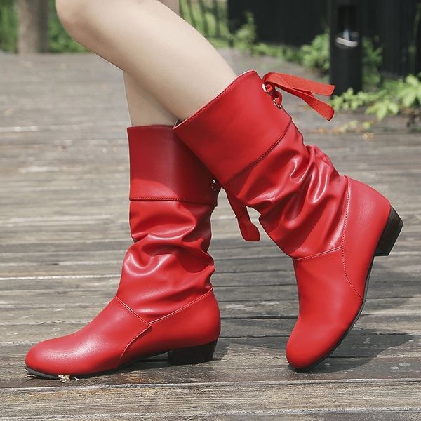 plus size 35-43 women knee-high boots back lace up low heels winter shoes black boot white botas mujer female snow boot red 7833 y200915
plus size 35-43 women knee-high boots back lace up low heels winter shoes black boot white botas mujer female snow boot red 7833 y200915