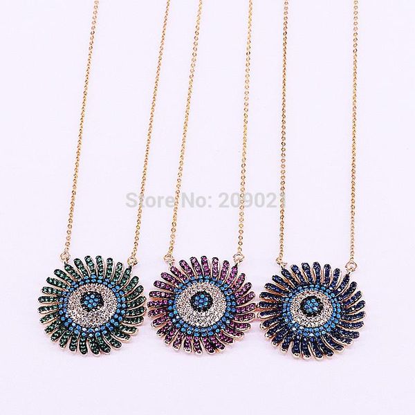 4pcs new cz cubic zirconia micro pave sun flower pendant necklace for women charm jewelry, Silver
4pcs new cz cubic zirconia micro pave sun flower pendant necklace for women charm jewelry, Silver