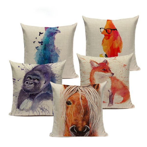 pillow cover watercolour fashion woven linen cartoon fox orangutan horse throw pillow square sofas printing custom cushion cas
pillow cover watercolour fashion woven linen cartoon fox orangutan horse throw pillow square sofas printing custom cushion cas