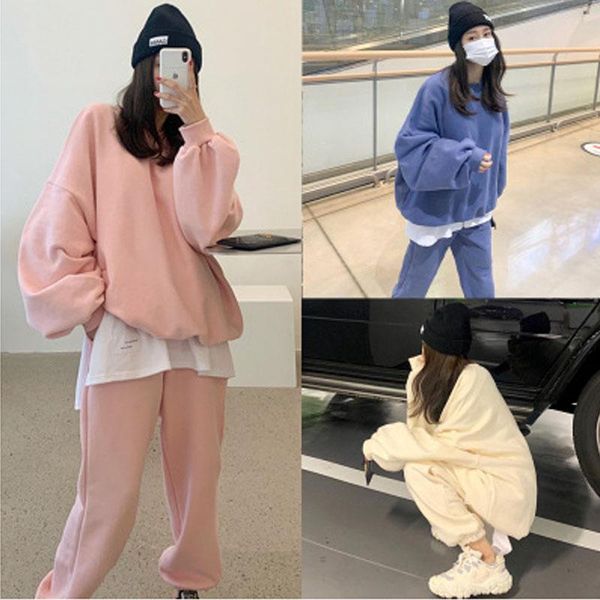 solid casual sports set women batwing long sleeve loose pullovers and elastic waist pants soft home clothes sets autumn, Gray
solid casual sports set women batwing long sleeve loose pullovers and elastic waist pants soft home clothes sets autumn, Gray