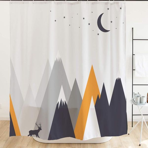 elk kids shower curtain with hooks deer roaming below mountain, waterproof fabric for bathroom accessories, no liner needed,
elk kids shower curtain with hooks deer roaming below mountain, waterproof fabric for bathroom accessories, no liner needed,