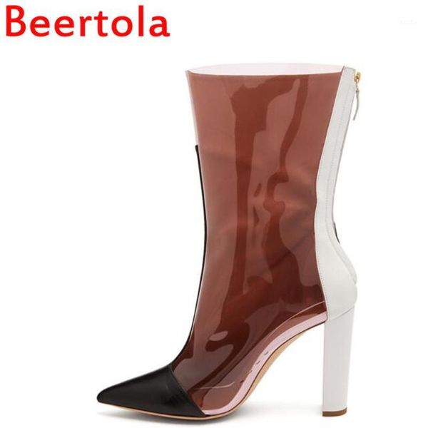 boots brand est pvc leather stitching women's zipper embroider pointed toe women high heel mixed color bottes femme1, Black
boots brand est pvc leather stitching women's zipper embroider pointed toe women high heel mixed color bottes femme1, Black