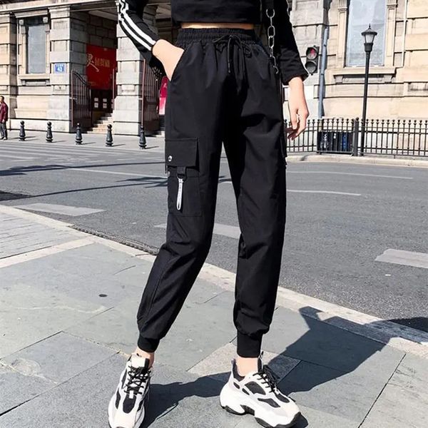 Streetwear Womens Cargo Pants Black Casual Joggers High Waist Loose Female Casual Trousers Harajuku Pants Mujer Pantalones, Black;white
Streetwear Womens Cargo Pants Black Casual Joggers High Waist Loose Female Casual Trousers Harajuku Pants Mujer Pantalones, Black;white