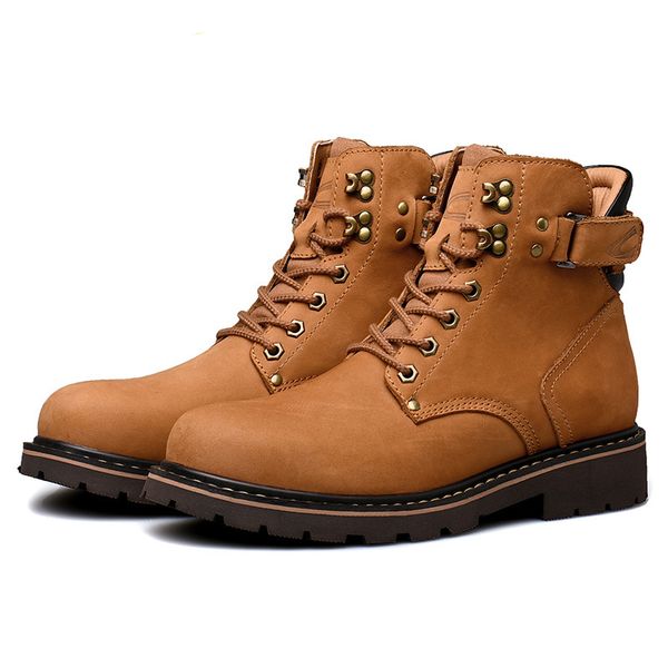 new arrival mens's genuine leather fashion round toe short boots low heel winter motorcycle boots in 38-44, Black
new arrival mens's genuine leather fashion round toe short boots low heel winter motorcycle boots in 38-44, Black
