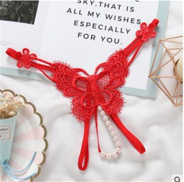 panties female lace embroidered butterfly thong g string t pants transparent crotchless pearl shorts lingerie, White;red
panties female lace embroidered butterfly thong g string t pants transparent crotchless pearl shorts lingerie, White;red