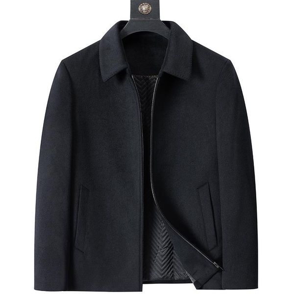 men's wool & blends and winter product fattening plus size wear middle aged old-age coat casual fat man loose woolen jacket, Black
men's wool & blends and winter product fattening plus size wear middle aged old-age coat casual fat man loose woolen jacket, Black