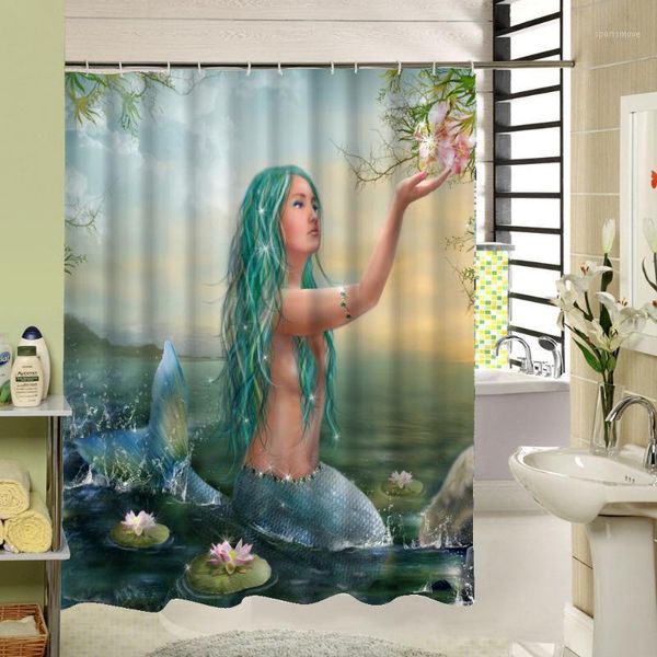 the beautifu mermaid with green hair is enjoying the flower in river custom curtain for bathroom waterproof shower curtain1
the beautifu mermaid with green hair is enjoying the flower in river custom curtain for bathroom waterproof shower curtain1