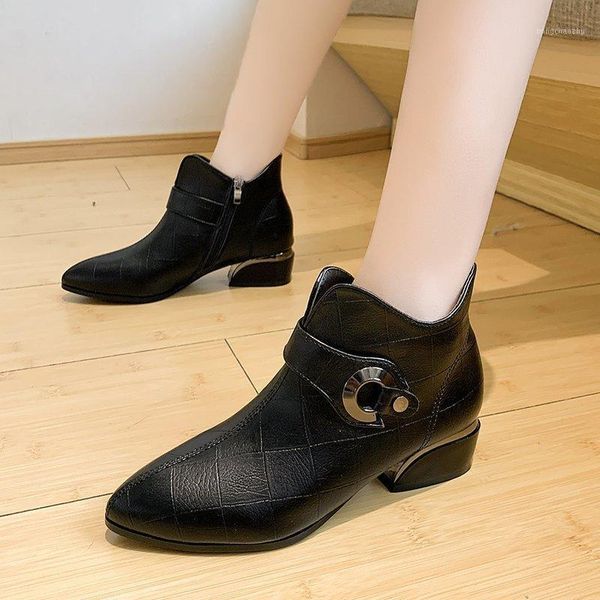 boots pointed toe ankle women pumps square heel zipper casual winter solid color high shoes ladies shoes1, Black
boots pointed toe ankle women pumps square heel zipper casual winter solid color high shoes ladies shoes1, Black