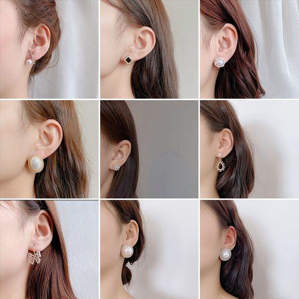 female korean pearl fashion simple small fragrance geometric crystal s925 silver needle net red earrings, Golden
female korean pearl fashion simple small fragrance geometric crystal s925 silver needle net red earrings, Golden