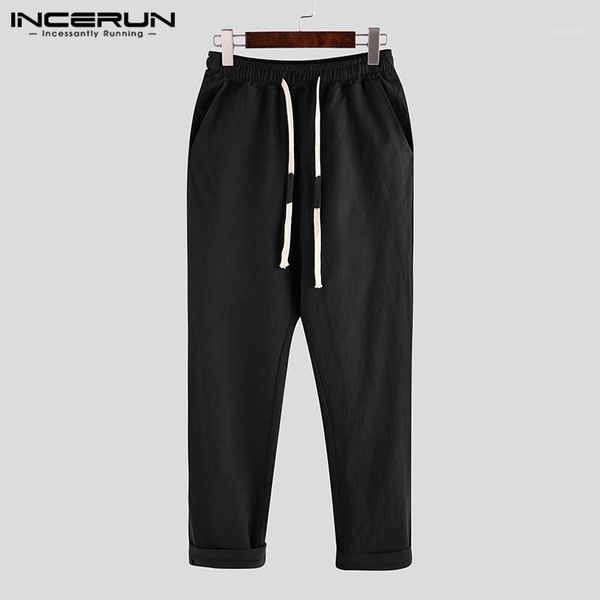 incerun men casual pants cotton joggers solid vintage drawstring trousers men fitness pantalones hombre harajuku 2019 streetwear1, Black
incerun men casual pants cotton joggers solid vintage drawstring trousers men fitness pantalones hombre harajuku 2019 streetwear1, Black
