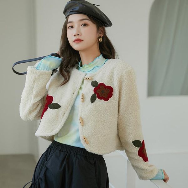 women's knits & tees anbenser fashion embroidered sweater cardigan women wool horn button up crew neck beige winter sweaters coat, White
women's knits & tees anbenser fashion embroidered sweater cardigan women wool horn button up crew neck beige winter sweaters coat, White