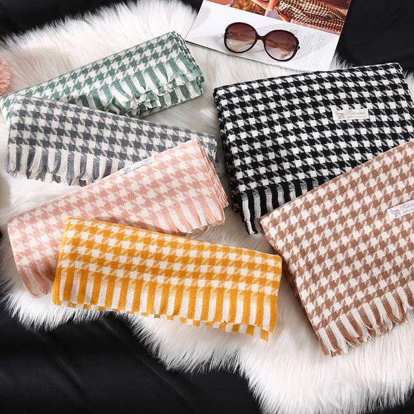 thousand bird plaid scarf women's winter korean candy color plaid thickened shawl imitation cashmere fashion neck, Blue;gray
thousand bird plaid scarf women's winter korean candy color plaid thickened shawl imitation cashmere fashion neck, Blue;gray