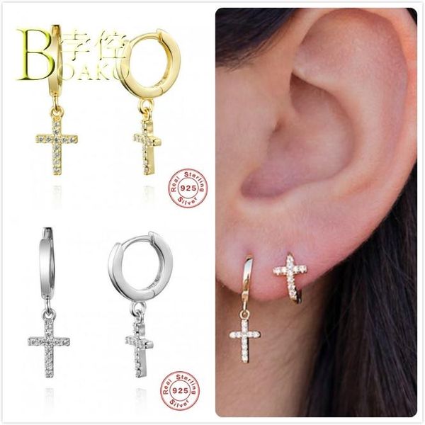real 925 silver earrings for women/men gold zircon cross earrings girl ear bone piercing earring female hoop aretes b5, Golden;silver
real 925 silver earrings for women/men gold zircon cross earrings girl ear bone piercing earring female hoop aretes b5, Golden;silver