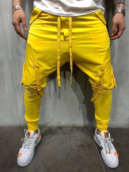 men's tracksuit pants with tether, hip hop, big pocket and leg straps sweatpants casual full length pants, Black
men's tracksuit pants with tether, hip hop, big pocket and leg straps sweatpants casual full length pants, Black