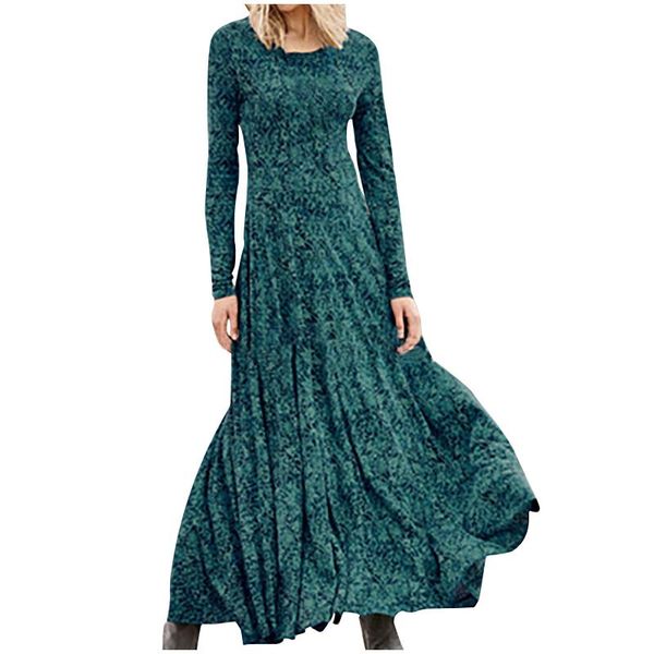 casual dresses dress 2021 ladies round neck pullover long sleeve plus size printing slim autumn and winter vintage, Black;gray 
casual dresses dress 2021 ladies round neck pullover long sleeve plus size printing slim autumn and winter vintage, Black;gray