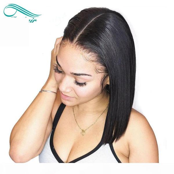 short bob lace front human hair wigs for black women pre plucked bob straight virgin brazilian hair natural hairline full lace wig bythair, Black;brown
short bob lace front human hair wigs for black women pre plucked bob straight virgin brazilian hair natural hairline full lace wig bythair, Black;brown