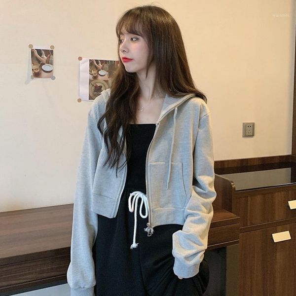 tingyili gray pink zip up cropped hoodie jacket spring autumn women hoodies sweatshirt korean school girls short sweatshirts1, Black
tingyili gray pink zip up cropped hoodie jacket spring autumn women hoodies sweatshirt korean school girls short sweatshirts1, Black