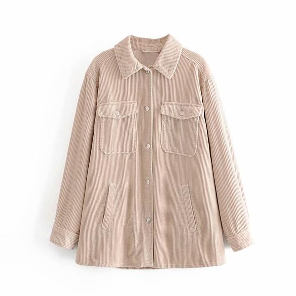 women's blouses & shirts zxqj corduroy women solid shirt 2021 autumn fashion pocket streetwear female full sleeve thick causal girl, White
women's blouses & shirts zxqj corduroy women solid shirt 2021 autumn fashion pocket streetwear female full sleeve thick causal girl, White