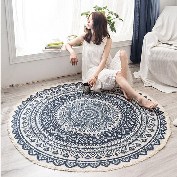 nordic ethnic style datura round large area rug for bedroom bohemia woven cotton rug carpet knitting floor mat
nordic ethnic style datura round large area rug for bedroom bohemia woven cotton rug carpet knitting floor mat