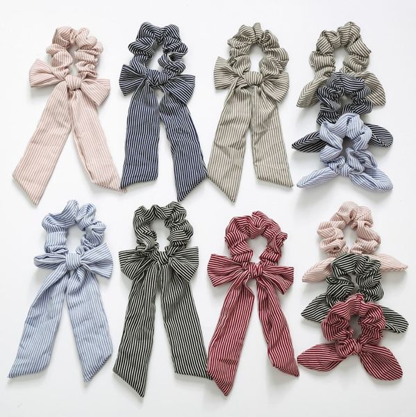 ins stripe hair scrunchies bow women accessories hair bands ties scrunchie ponytail holder rubber rope decoration big long bow bunny ears, Slivery;white
ins stripe hair scrunchies bow women accessories hair bands ties scrunchie ponytail holder rubber rope decoration big long bow bunny ears, Slivery;white