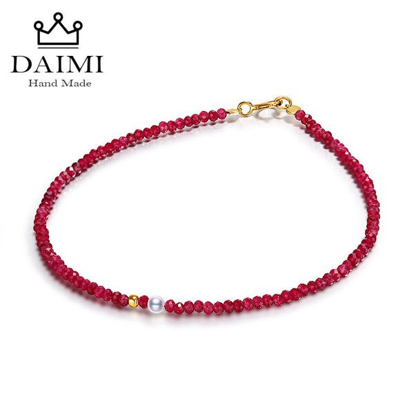 daimi tiny genuine red ruby 2-3mm sea pearl 18k gold clasp bracelet natural stone length 17cm / 7" minimalism style q1201, Black
daimi tiny genuine red ruby 2-3mm sea pearl 18k gold clasp bracelet natural stone length 17cm / 7" minimalism style q1201, Black